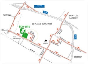 Plan d'accès éco-site du Plessis-Bouchard